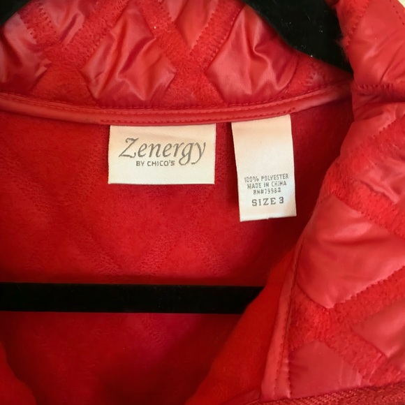 Chico's Zenergy Vibrant Red Quilted Vest - Picture 9 of 13
